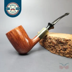 Savinelli Nonpareil 9107 Smooth Billiard w/ Horn Estate Briar Pipe, Unsmoked