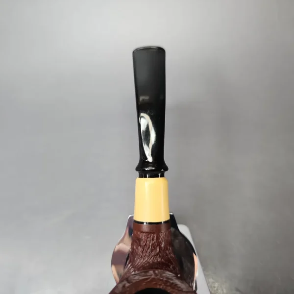 MBSD Briars by Piero Vitale Vintage Sandblasted Brandy w/ Boxwood Briar Pipe, New - Image 5