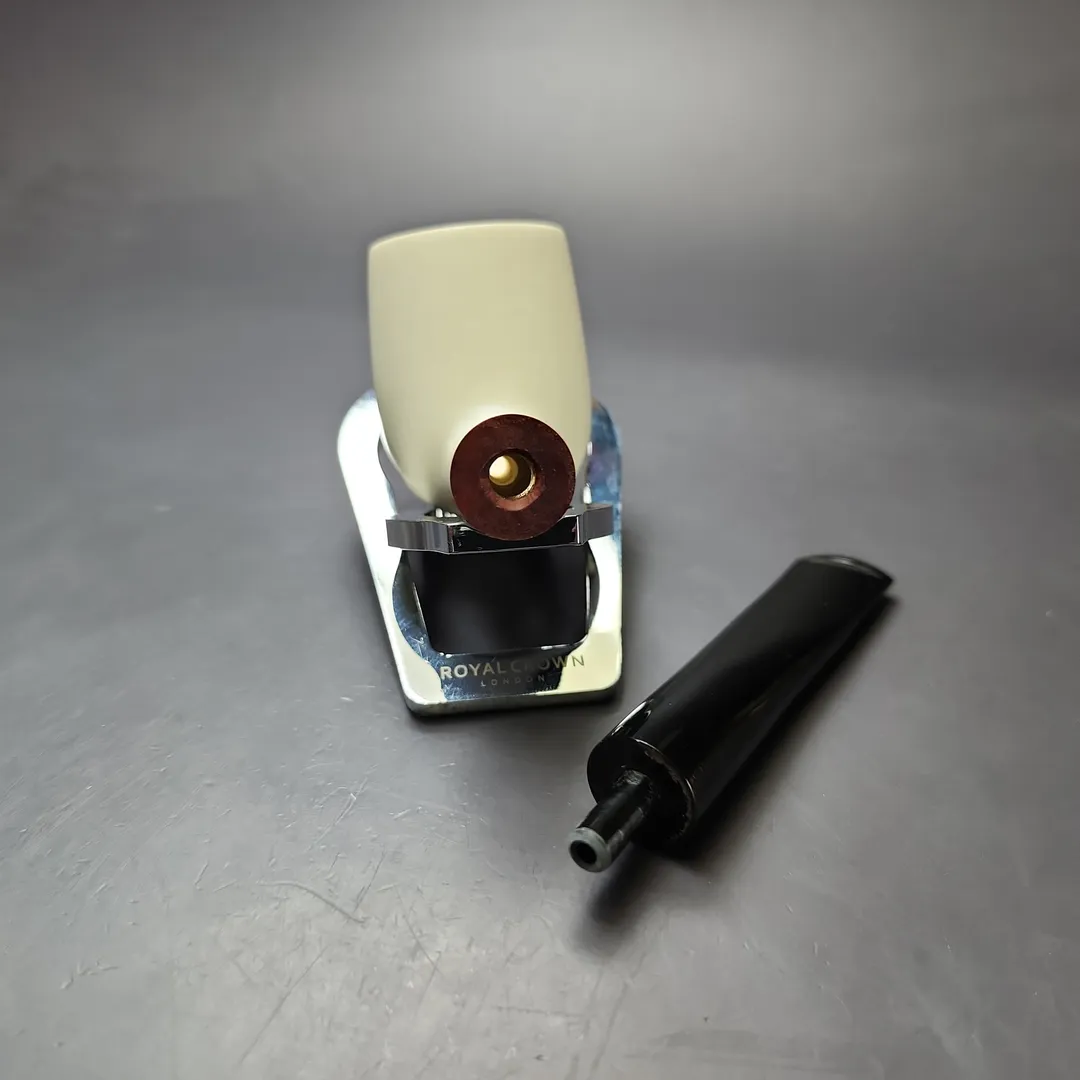 MBSD Meerschaum Deluxe Smooth Large Billiard Block Meerschaum Pipe, New - Image 11