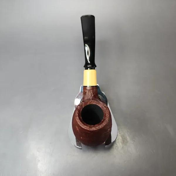 MBSD Briars by Piero Vitale Vintage Sandblasted Brandy w/ Boxwood Briar Pipe, New - Image 6
