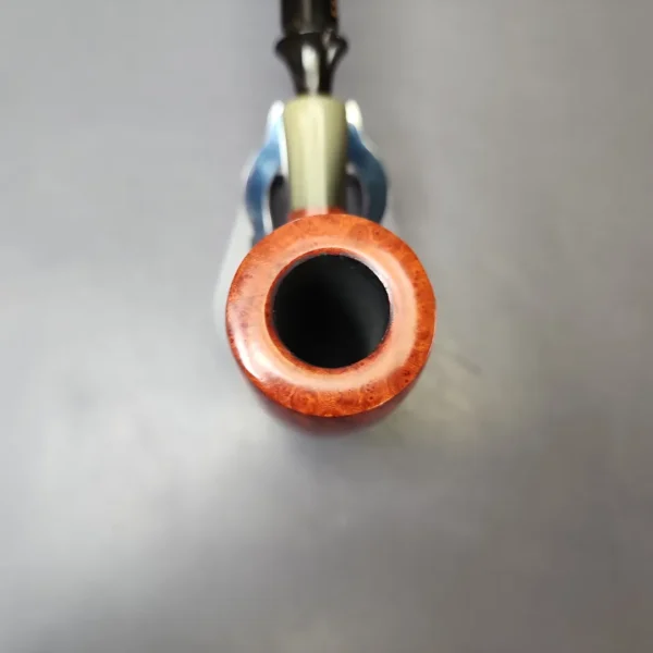 Savinelli Nonpareil 9107 Smooth Billiard w/ Horn Estate Briar Pipe, Unsmoked - Image 4