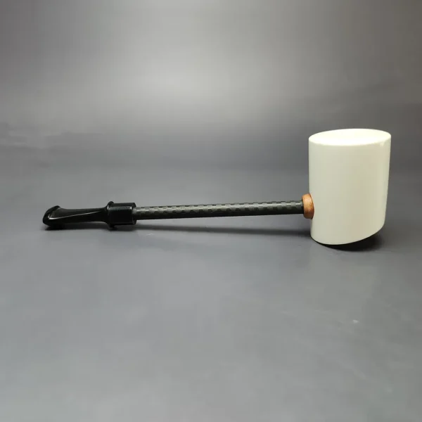 MBSD Meerschaum Deluxe Smooth Poker Block Meerschaum Pipe, New - Image 7
