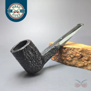 Dunhill 1987 Shell Briar 4124 "Complimentary" Sandblasted Panel Estate Briar Pipe, Unsmoked