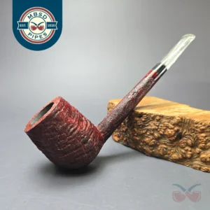 Pipe Tristan Sandblasted Liverpool w/ Perspex Handmade Briar Pipe, Unsmoked