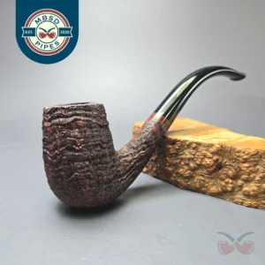 Pipe Tristan "Antique Shell" Sandblasted LC Bent Billiard Handmade Briar Pipe, New
