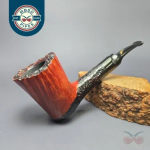 Savinelli Autograph 3 Partially Sandblasted Freehand Estate Briar Pipe, Unsmoked