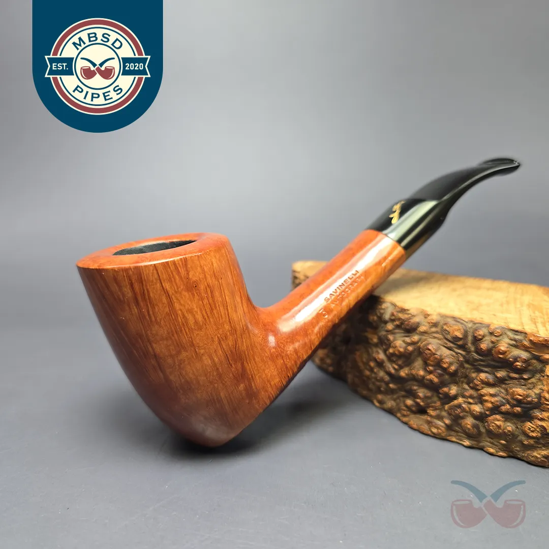 Savinelli Autograph 3 Partially Sandblasted Freehand Estate Briar Pipe, Unsmoked
