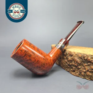 Walt Cannoy Cardinal House Hollingsworth Smooth Stack w/ Silver Handmade Briar Pipe, New