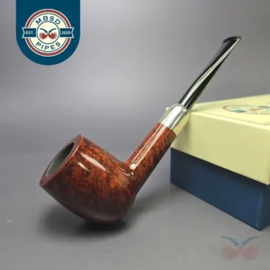 MBSD Briars Timeless Traditions 1 Smooth Billiard w/ Silver Handmade Briar Pipe, New