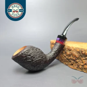 Papa Bear's Pipes by Tim Beaumont Sandblasted Cobra Handmade Briar Pipe, New