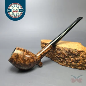 BriarWorks Classic C14 Dark Smooth Cutty w/ Black Stem Briar Pipe, New
