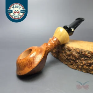 Luciano FR * Smooth Spiral Rhodesian w/ Olivewood Estate Briar Pipe, Unsmoked
