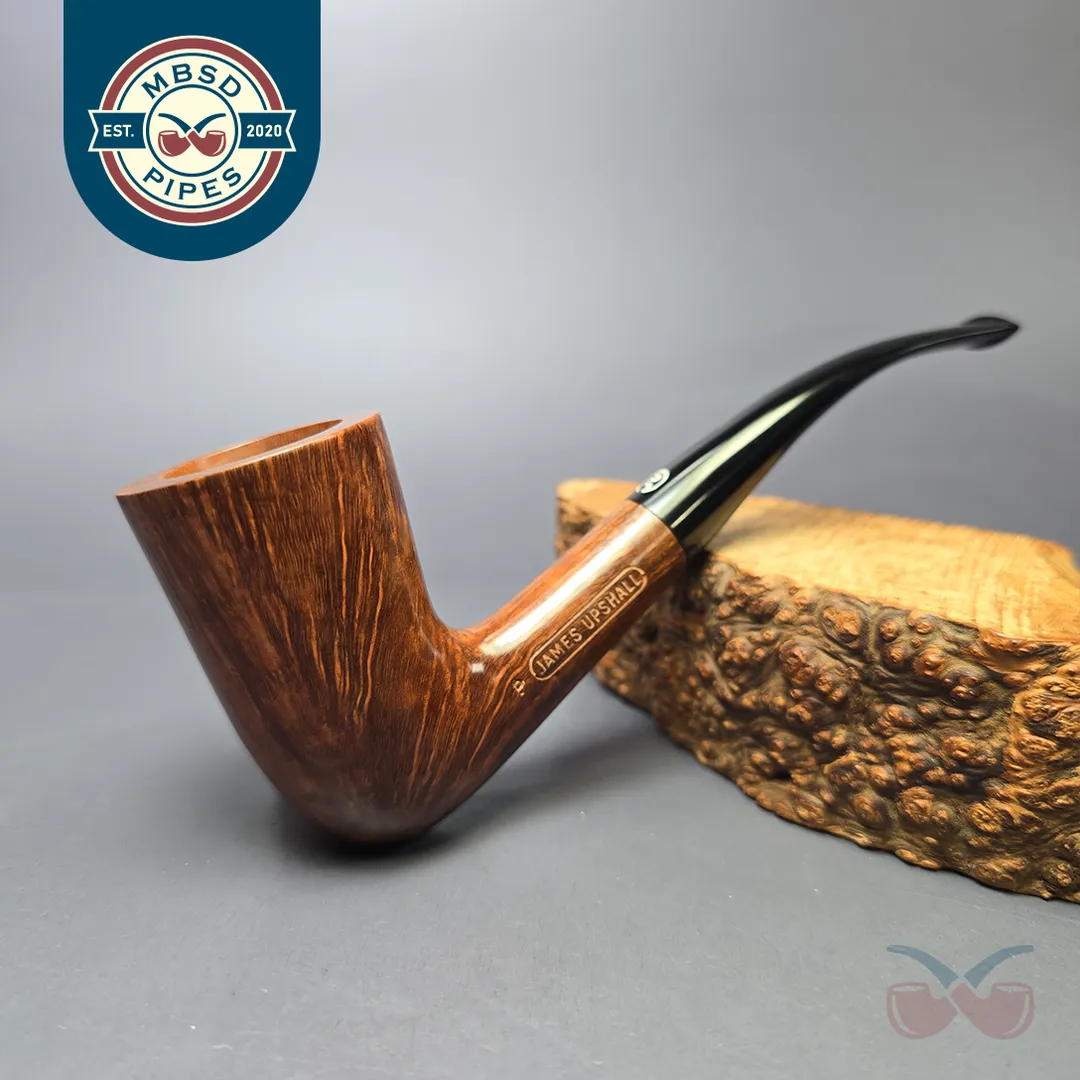 James Upshall 1980s P Grade Smooth Stack Dublin Estate Briar Pipe, Unsmoked