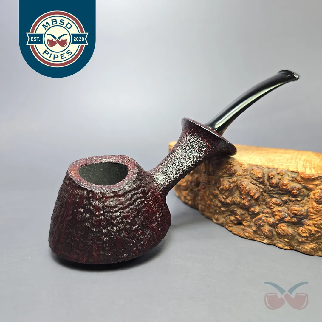 Madao 3000 Sandblasted Asymmetric Speeding Volcano Handmade Briar Pipe, New