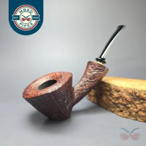 Madao 3000 Sandblasted Asymmetric Standing Dublin w/ Boxwood Handmade Briar Pipe, New