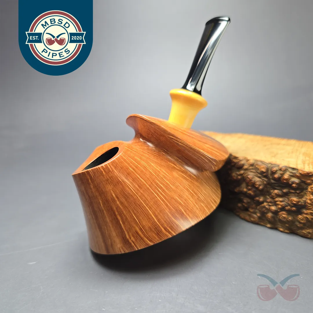 Madao 3000 Smooth Asymmetric Volcano w/ Boxwood Handmade Briar Pipe, New