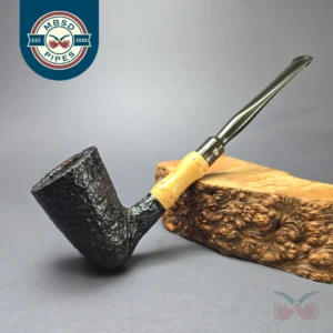 Stanwell c.1960s Hand Made Bamboo Sandblasted Nefertiti Dublin Estate Briar Pipe, Unsmoked