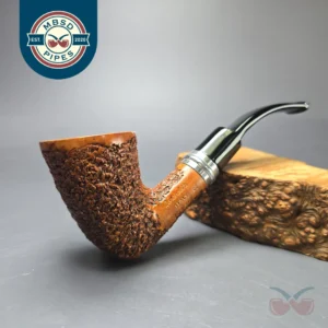 Lorenzetti Nova 02 Rusticated Dublin w/ Silver Estate Briar Pipe, Italian Estates