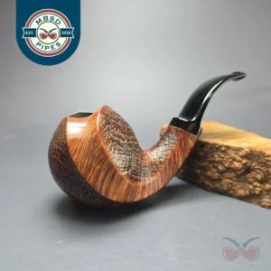 WO Larsen Pearl Grade Partially Sandblasted Cobra Estate Briar Pipe, Unsmoked