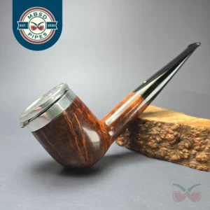 Dunhill 2005 Amber Root XL03 Smooth Giant Billiard w/ Silver Eagle Wind Cap Estate Briar Pipe, Unsmoked