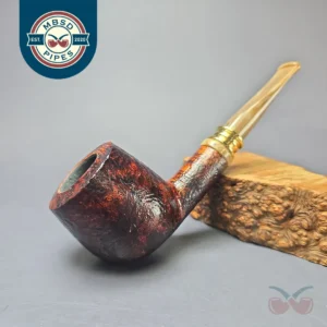 Neerup Classic Sandblasted Brandy w/ Brass Estate Briar Pipe, Unsmoked