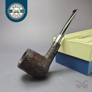 MBSD Briars Timeless Traditions 1 Sandblasted Billiard w/ Silver Handmade Briar Pipe, New