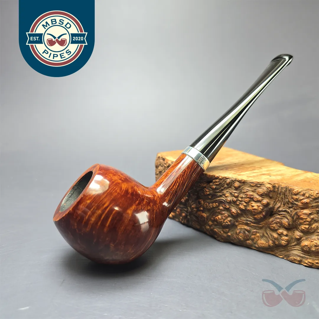 Les Wood (pre-Ferndown) Smooth Apple w/ Silver Estate Briar Pipe, Unsmoked