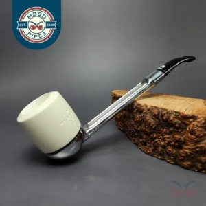 Falcon Classic Curved w/ MBSD Meerschaum Billiard Block Meerschaum Bowl Pipe, New