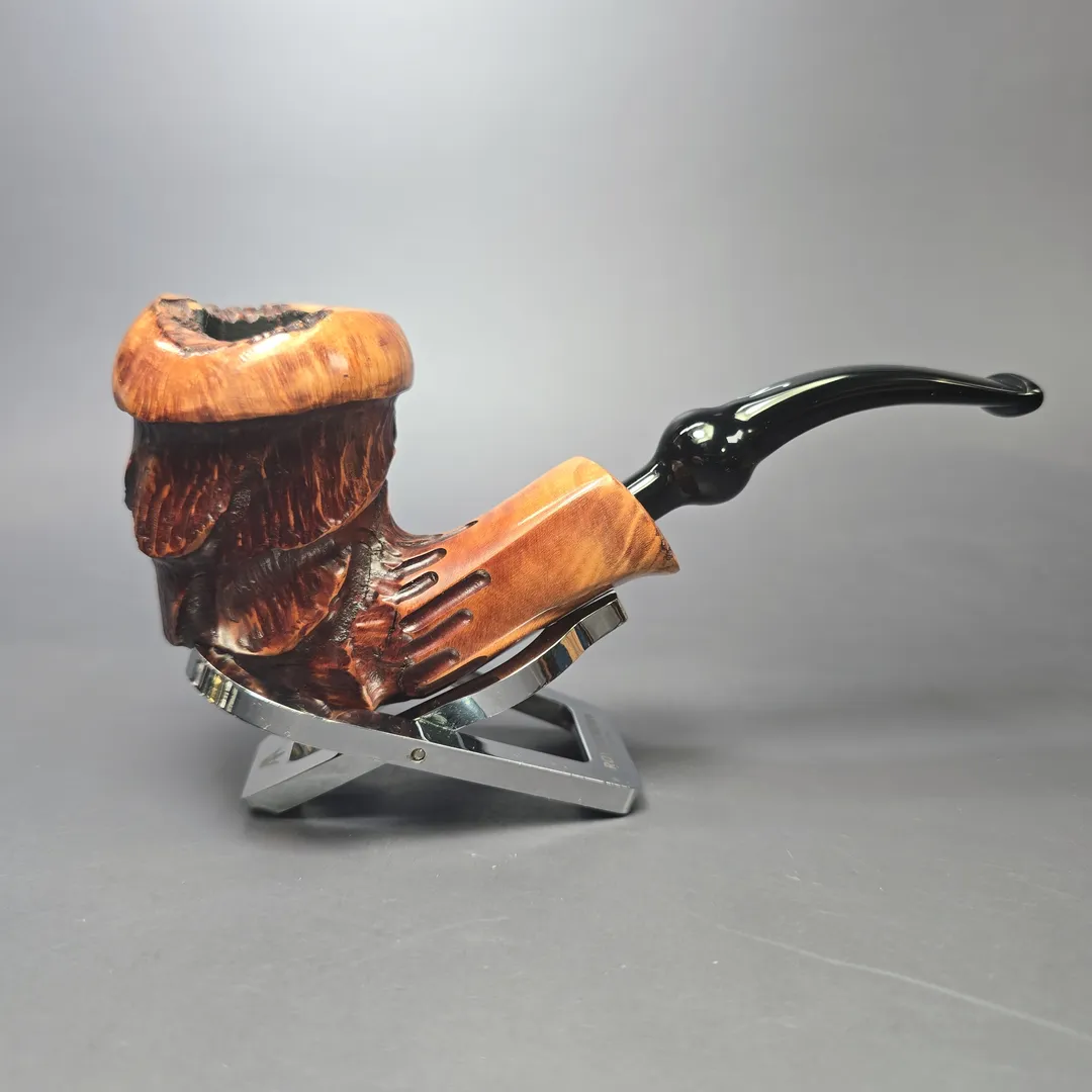 Nording Spruce Cone Partially Rusticated Freehand Estate Briar Pipe, Unsmoked - Image 2