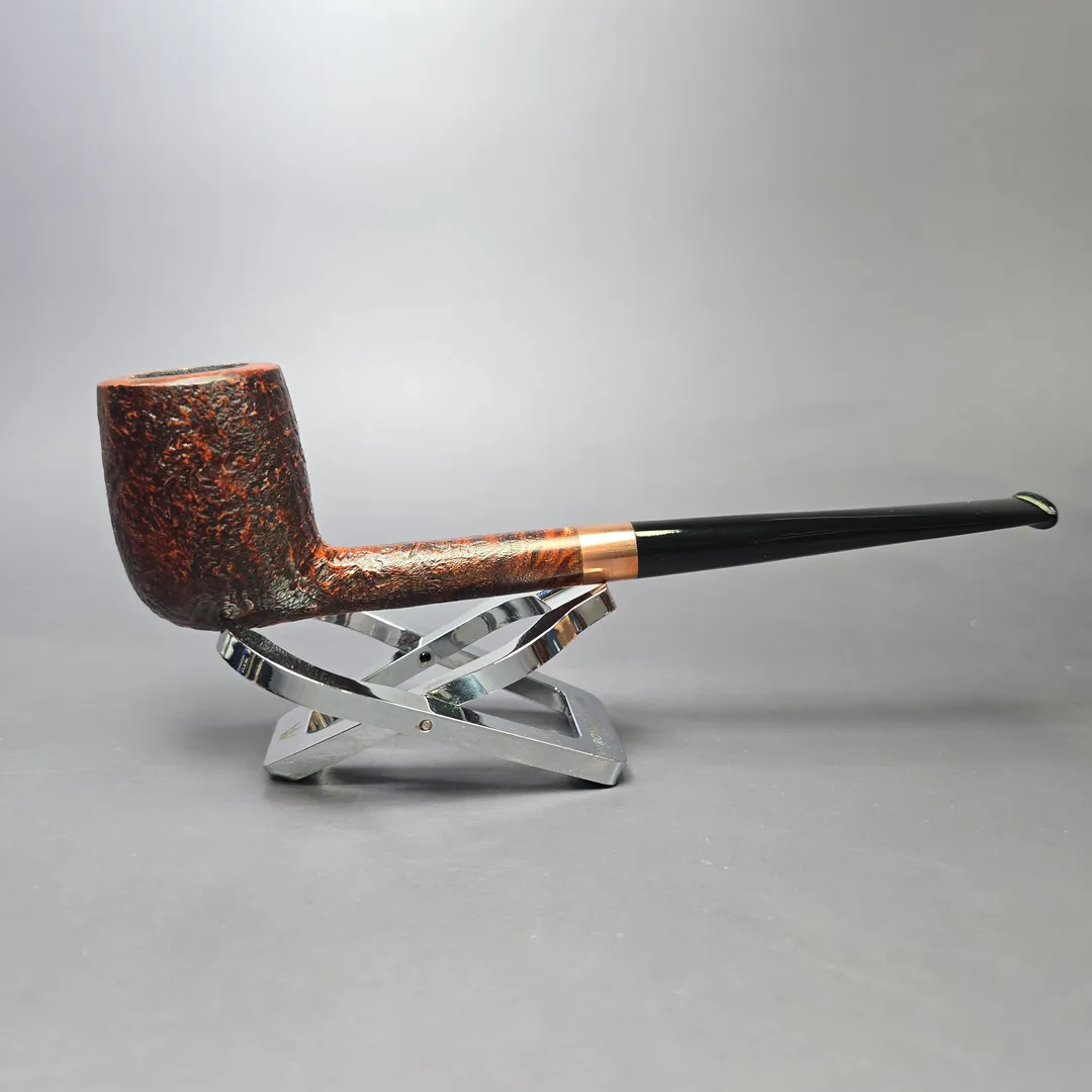 Bruno Nuttens Bing B1 Partially Sandblasted Billiard Briar Pipe, New - Image 2