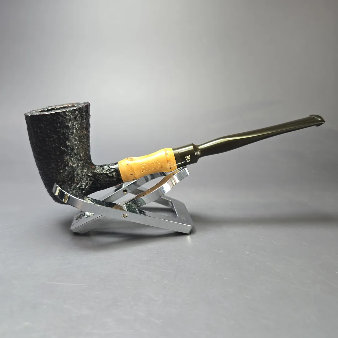 Stanwell c.1960s Hand Made Bamboo Sandblasted Nefertiti Dublin Estate Briar Pipe, Unsmoked - Image 2