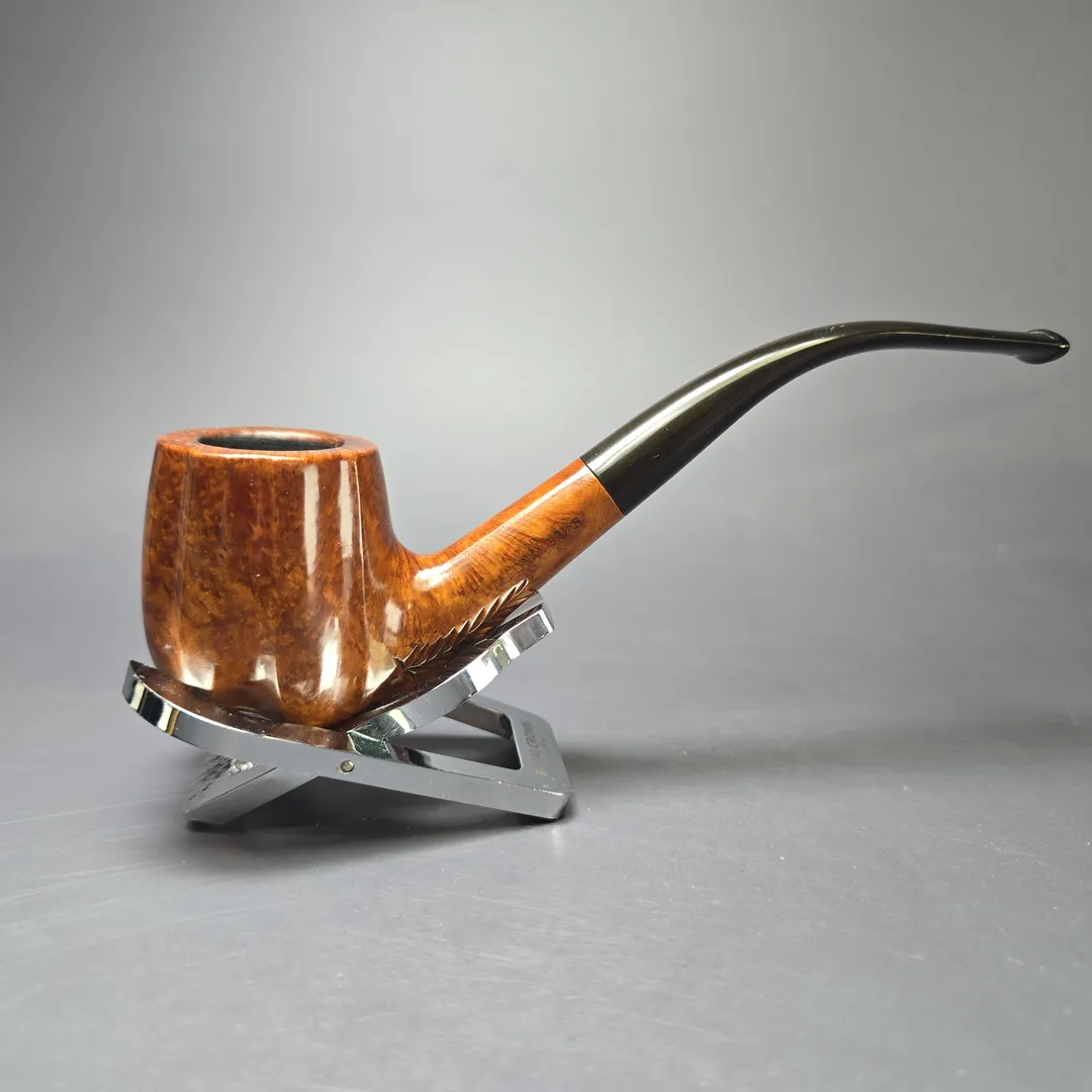Edward's Large Smooth Fluted Bent Billiard Estate Briar Pipe, American Estates - Image 2