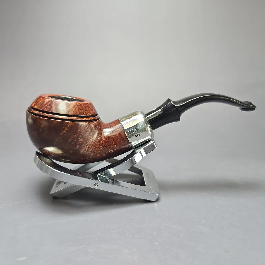 Dunhill 2008 Bruyere 3208 Smooth Rhodesian w/ Silver Estate Briar Pipe, English Estates - Image 2