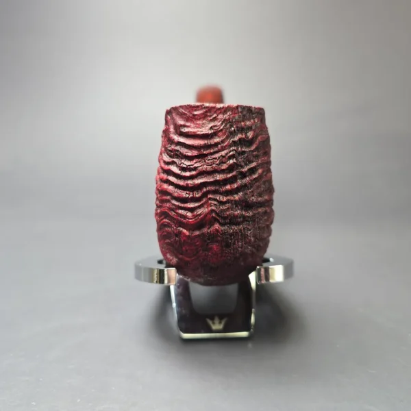 Pipe Tristan Contrast Sandblasted LC Bent Billiard w/ Cumberland Briar Pipe, New - Image 3