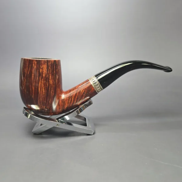 Ser Jacopo Domina 2006 Smooth Bent Billiard w/ Silver Estate Briar Pipe, Unsmoked - Image 3