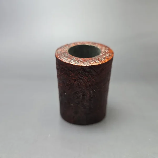 Moonshine MS06 Leather Sandblasted Stoker Poker w/ Yellow Stem Briar Pipe, New - Image 3