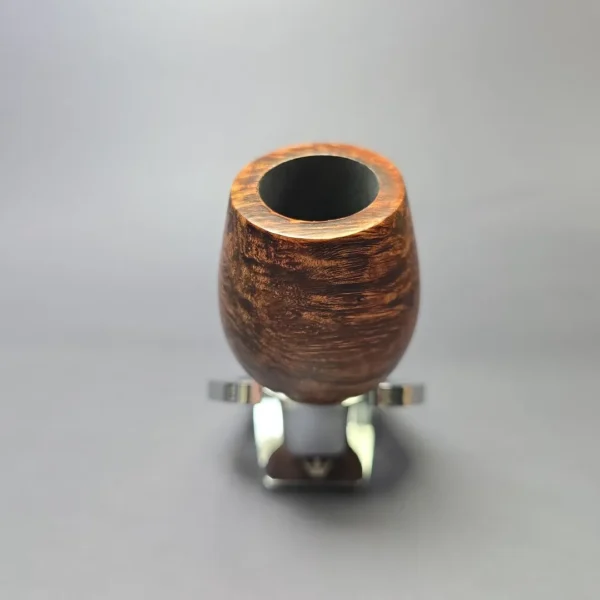 Moonshine MS03 Dark Smooth Deviled Egg Anse w/ Black Stem Briar Pipe, New - Image 3