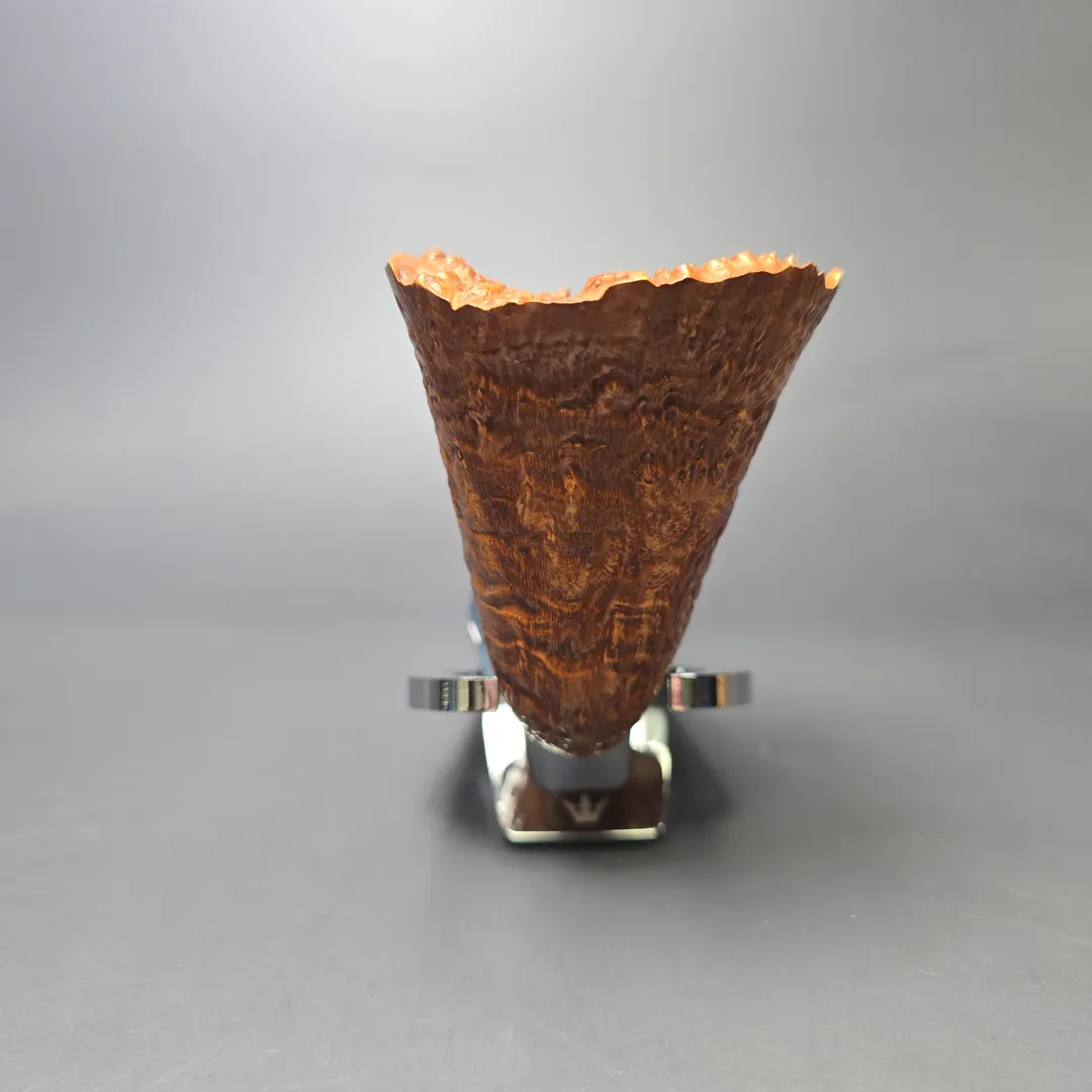 Luciano FR S* Sandblasted Freehand w/ Olivewood Estate Briar Pipe, Unsmoked - Image 3