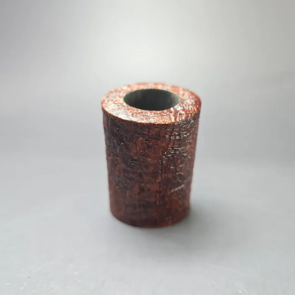 Moonshine MS06 Leather Sandblasted Stoker Poker w/ Black Stem Briar Pipe, New - Image 3