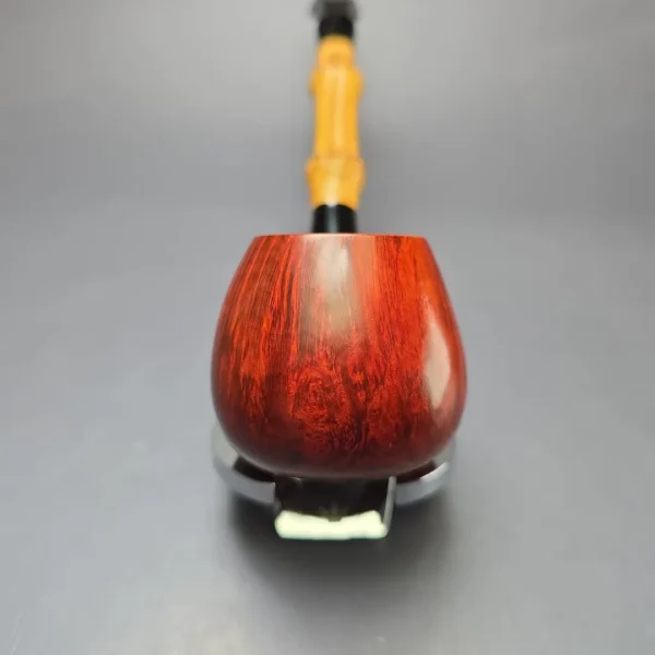 Bjarne Nielsen Signature Grade AX Smooth Apple w/ Bamboo Estate Briar Pipe, Unsmoked - Image 3