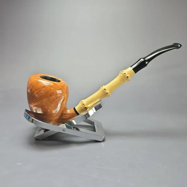 MBSD Briars Modern Masters 1 Smooth Peewit w/ Bamboo Briar Pipe, New - Image 3