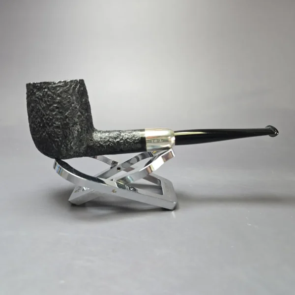 MBSD Briars Timeless Traditions 1 Sandblasted Billiard w/ Silver Handmade Briar Pipe, New - Image 3