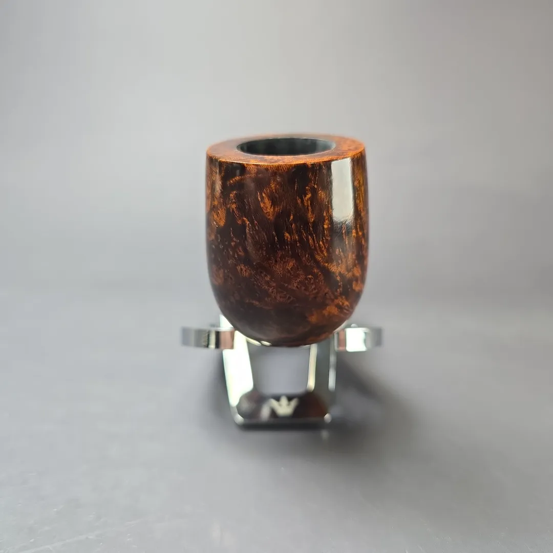 MBSD Briars Timeless Traditions 1 Smooth Billiard w/ Silver Handmade Briar Pipe, New - Image 4