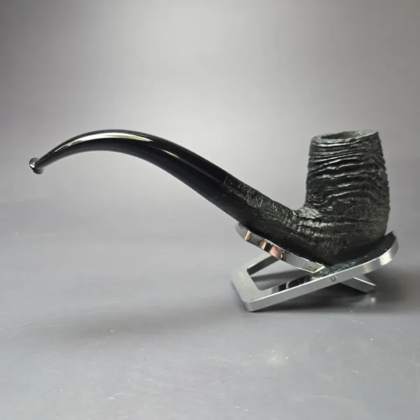 Pipe Tristan Sandblasted "Shell" LC Bent Billiard Handmade Briar Pipe, New - Image 4