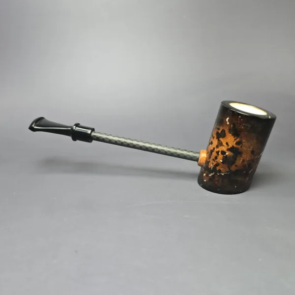 MBSD Meerschaum Deluxe Smooth Poker Block Meerschaum Pipe, New - Image 4