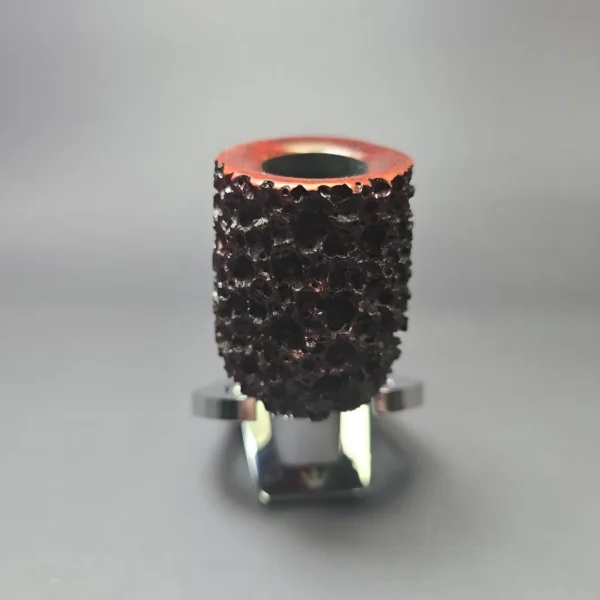 Walt Cannoy Cardinal House Morton Lava Rock Bamboo Billiard Handmade Briar Pipe, New - Image 4