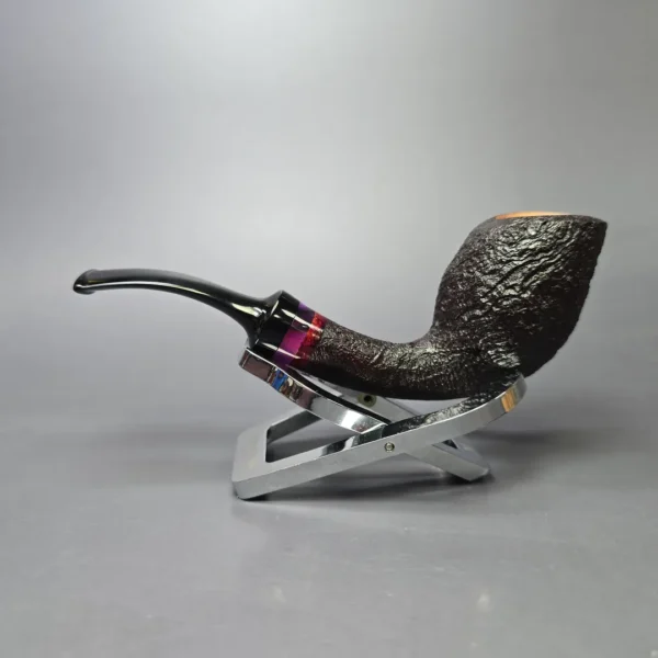 Papa Bear's Pipes by Tim Beaumont Sandblasted Cobra Handmade Briar Pipe, New - Image 4