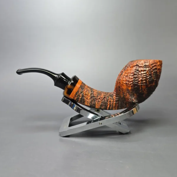 Papa Bear's Pipes by Tim Beaumont Contrast Sandblasted Cobra Handmade Briar Pipe, New - Image 4