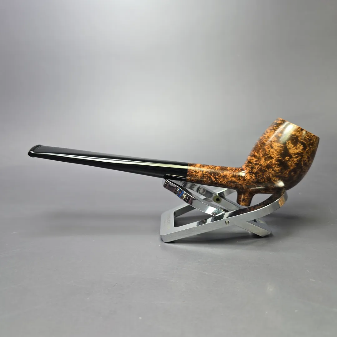 BriarWorks Classic C14 Dark Smooth Cutty w/ Black Stem Briar Pipe, New - Image 4