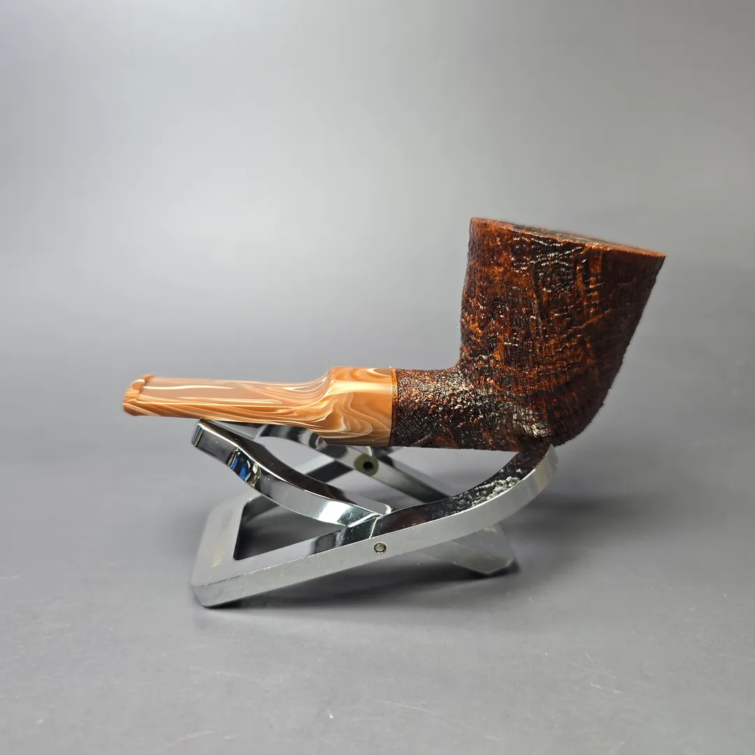 Moonshine MS04 Sandblasted Stublin Dublin w/ Coffee Stem Briar Pipe, New - Image 4